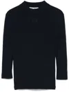 Miu Miu Ribbed Sweater In Blue