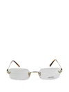 RIMLESS RECTANGLE-FRAME GLASSES