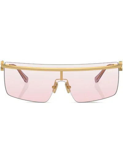 MIU MIU RIMLESS SQUARE-FRAME SUNGLASSES