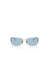 Miu Miu Rimless Sunglasses In Blue