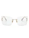 Miu Miu 54ys Rimless In Gold
