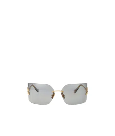 Miu Miu Rimless Sunglasses In Gray