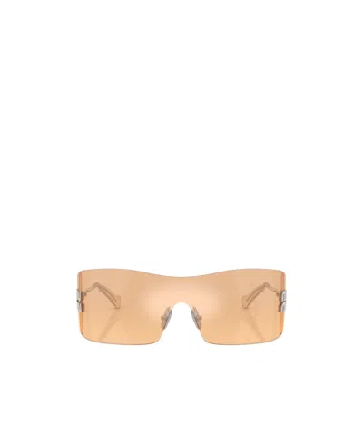Miu Miu Rimless Sunglasses In Nude