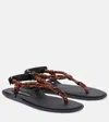 Miu Miu Riviere Brown Calf Leather Sandals