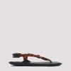 Miu Miu Tobacco-coloured Riviere Sandal In Rope And Leather Women In Tabacco