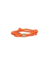Miu Miu Rope And Nylon Bracelet In Orange