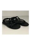 Miu Miu Rope Flat Sandals In Black