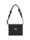 Miu Miu Rope Handle Wallet In Nero+baltico
