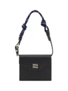 Miu Miu Rope Handle Wallet In Nero+baltico