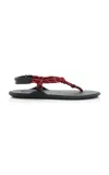 Miu Miu Nastro Cross Rope Grip-strap Sandals In Red