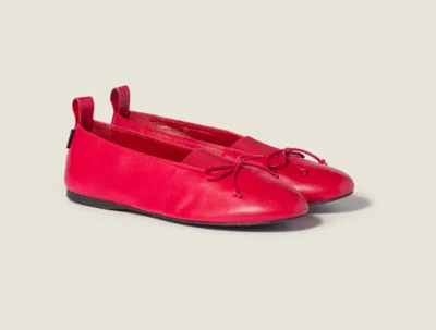 Miu Miu Ballerine Nappa In Red