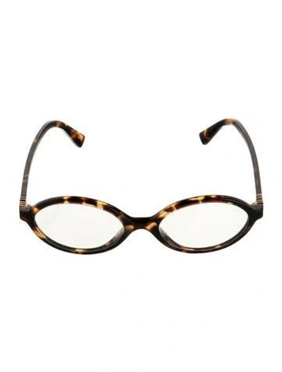 Pre-owned Miu Miu Round Eyeglasses In Black