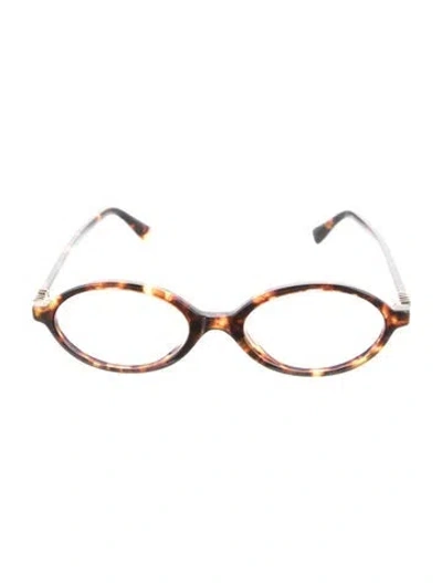Pre-owned Miu Miu Round Eyeglasses In Brown
