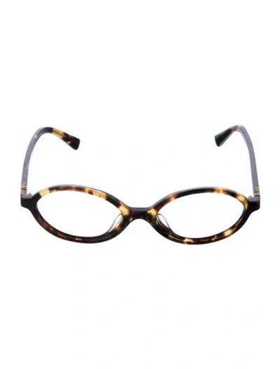 Pre-owned Miu Miu Round Eyeglasses In Brown