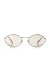 Miu Miu Round-frame Metal Sunglasses In Silver