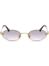Miu Miu Round-frame Sunglasses In 金色