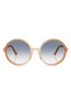 Miu Miu Round-frame Sunglasses In Blue