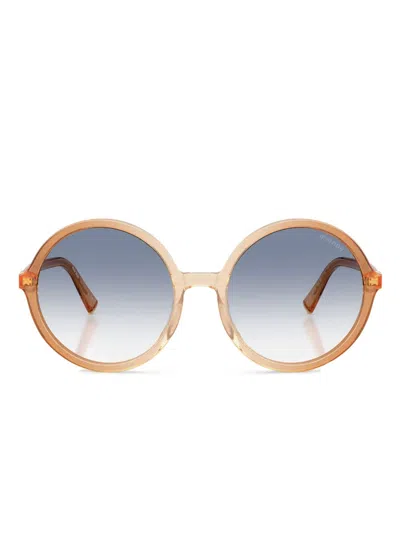 Miu Miu Round-frame Sunglasses In Blue