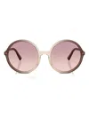 Miu Miu Round-frame Sunglasses In Gold