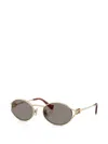 Miu Miu Round-frame Sunglasses In Neutral