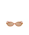 Miu Miu Eyewear Oval Frame Sunglasses In Nude
