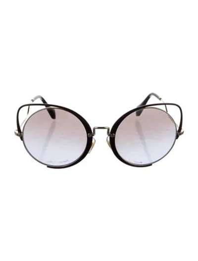 Pre-owned Miu Miu Round Gradient Sunglasses