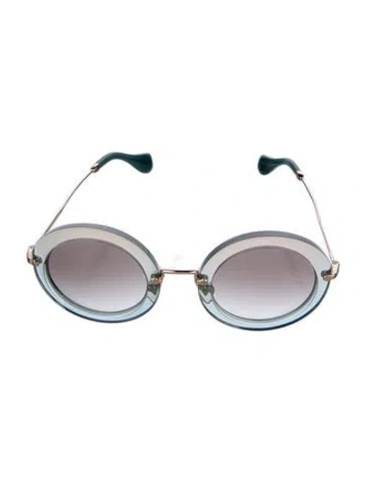 Pre-owned Miu Miu Round Gradient Sunglasses In Multi