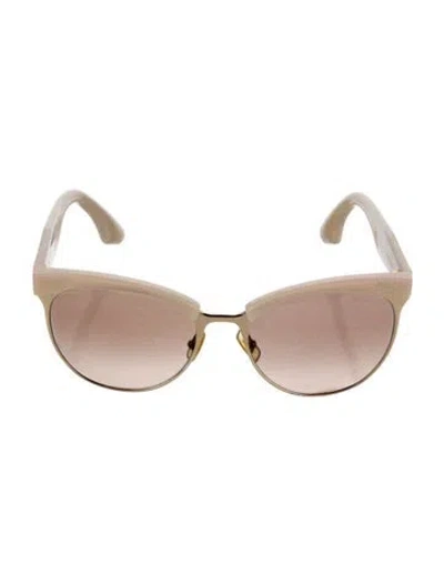 Pre-owned Miu Miu Round Gradient Sunglasses In Neutral