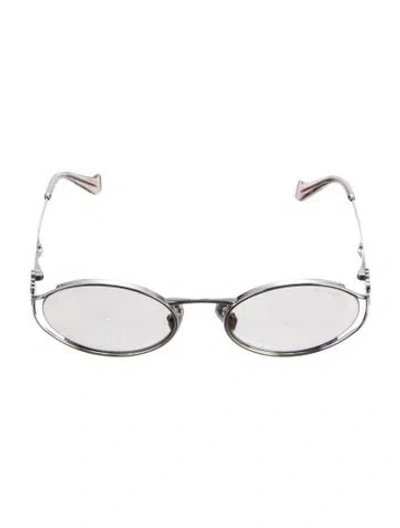 Pre-owned Miu Miu Round Gradient Sunglasses In Silver