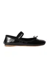Miu Miu Satin Ballet Flats In Black