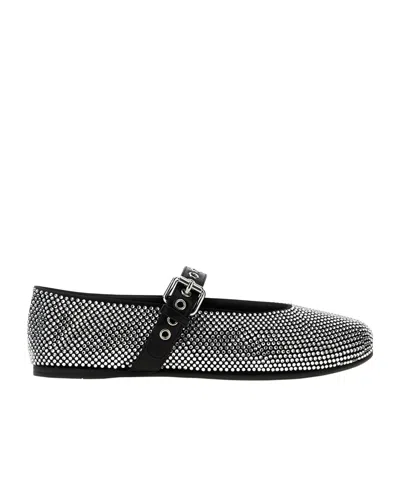 MIU MIU MIU MIU EMBELLISHED BALLERINAS