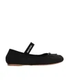 Miu Miu Satin Ballet Flats In Black