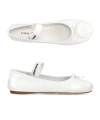 Miu Miu Leather Mary Jane Ballerina Flats In White