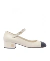 Miu Miu Round Head High Heels In White