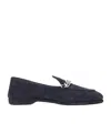 Miu Miu Round Head Loafer Shoes In Black
