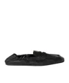 Miu Miu Women Logo Motif Leather Loafers In Black