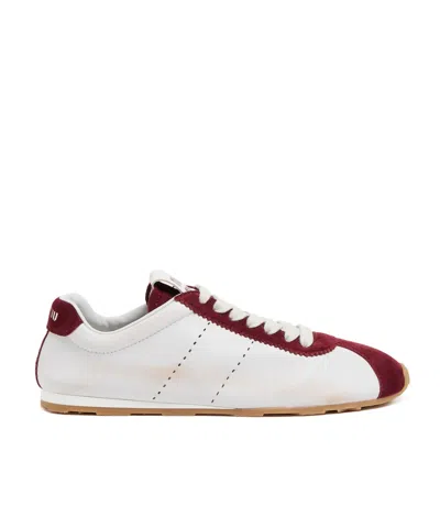 Miu Miu Plume Sneakers In White