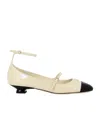 Miu Miu Round Head Low-heeled Shoes In Nude