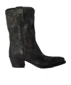 Miu Miu Round-head Short Boots In Black