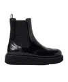Miu Miu Round-head Short Boots In Black