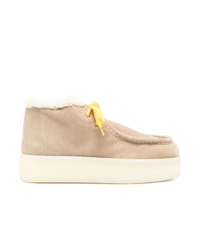 Miu Miu Round-head Short Boots In Nude