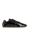 Miu Miu Round-head Sneakers In Black