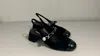 Miu Miu Round-headed High-heeled Sandals In Black