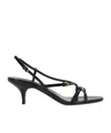 Miu Miu Miumiu Women Patent Leather Sandals With Buckles In Black