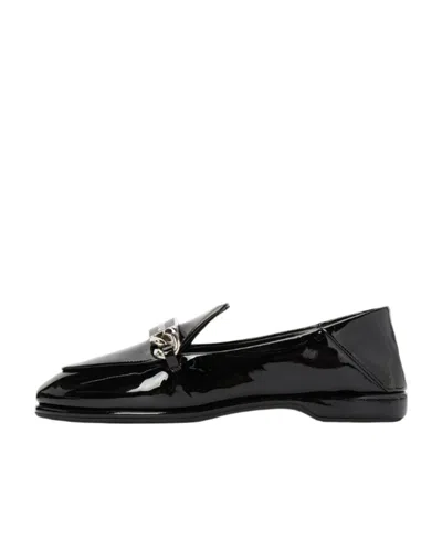 Miu Miu Round-headed Love Shoes In Black