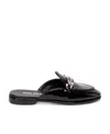 Miu Miu Round-headed Muller Shoes In Black