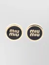 Miu Miu Round Shape Enameled Metal Earrings