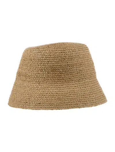 Pre-owned Miu Miu Round Short Brim Sun Hat In Neutral