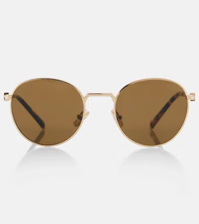 Miu Miu Round Sunglasses In Gold