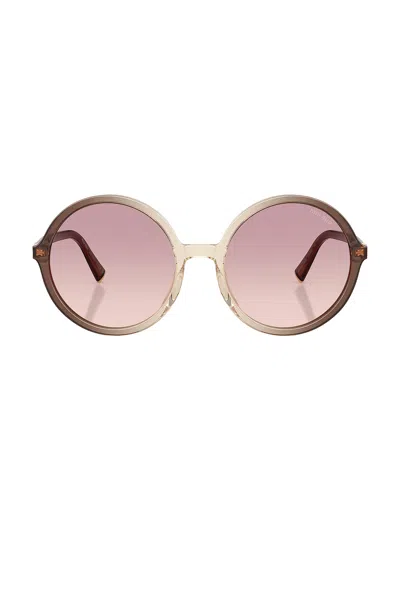 Miu Miu 0mu B02s Miu Regard 25g40s Marrone Sfumato Sunglasses In Brown